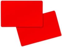 Carte ZEBRA PVC rouge, 0,76 mm