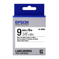C53S653003 - Cartouche ruban EPSON Labelworks LK-3WBN - noir sur blanc -9mm x 9m