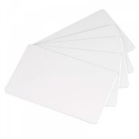 Carte FARGO PVC blanc UltraCard, épaisseur de 0,25 mm avec un adhésif, la taille CR80 - 500 cartes